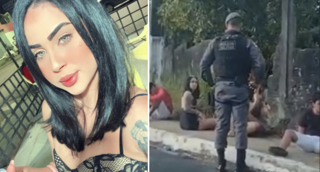 Blogueira famosa por barraco é flagrada levando baculejo da polícia em avenida de Manaus; veja vídeo