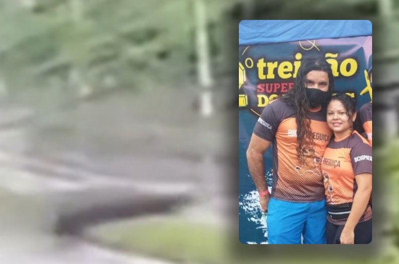 Vídeo mostra momento em que casal perde o controle do carro e sofre acidente fatal em Manaus; veja