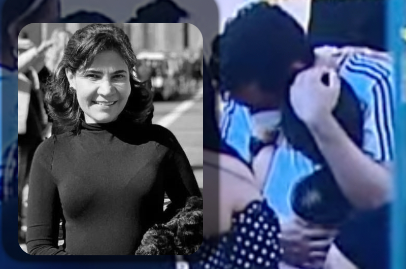 Luto, choro e lágrimas: filha e namorado se consolam em missa de 7º Dia de servidora do TRT