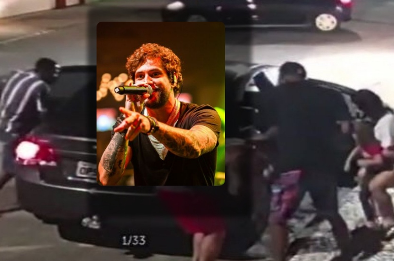 Bandidos ameaçam família de cantor e roubam carro; veja vídeo
