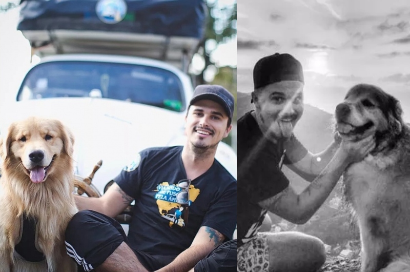 Brasileiro e cachorro famosos por viajarem o mundo em fusca morrem em acidente