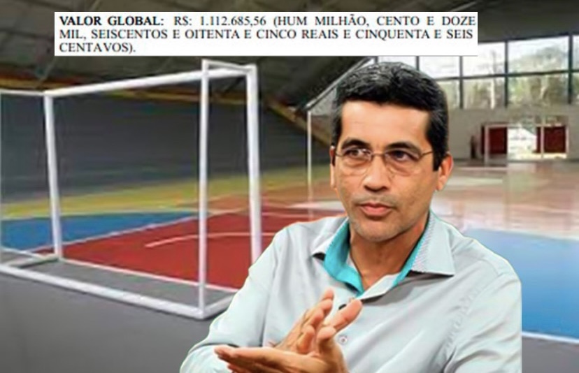 Prefeito de Manicoré vai gastar mais de R$ 1 milhão dos cofres públicos para construir uma quadra