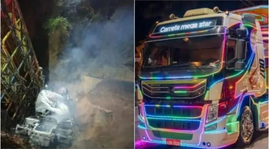 Tragédia:’Carreta Furacão’ despenca em barranco e mata duas pessoas