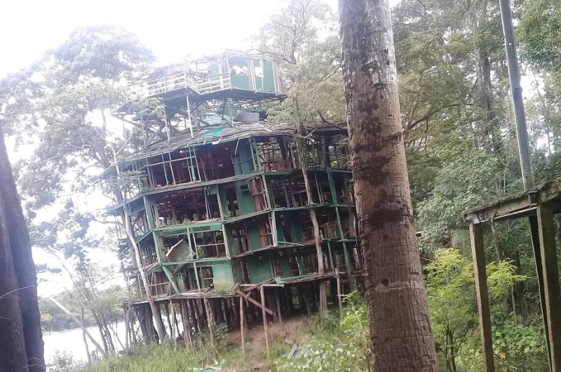 Abandonado e sem manutenção, Justiça decreta falência do Hotel de Selva Ariaú