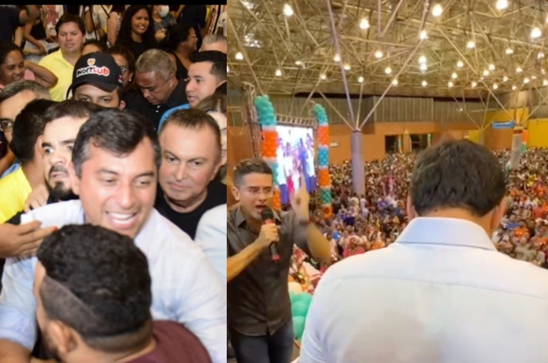 Governador Wilson Lima é ovacionado por multidão durante evento do Avante; veja vídeos