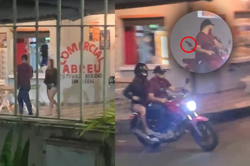 Urgente: "Ruiva do crime" e "Capacho da Motoca" são filmados assaltando mercadinho na Alvorada; veja vídeo