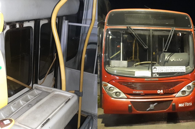 Bandido com faca de mesa ‘toca o terror’ e faz a limpa no ônibus da linha 560 no Nova Cidade  