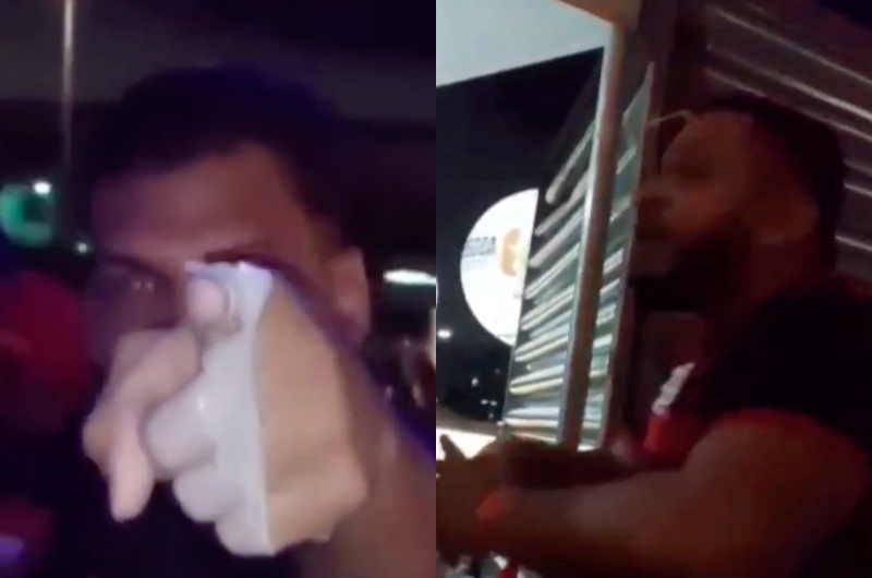 Barman dá tapão em celular e deixa cliente indignado no Arraial do Axerito; veja vídeo