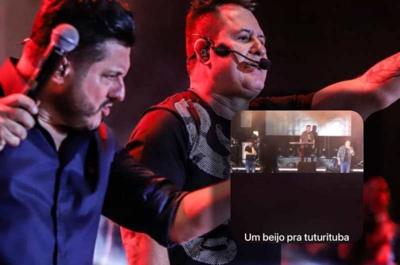 Durante show, Marrone não consegue pronunciar "Urucurituba" e leva esporro de Bruno; veja vídeo