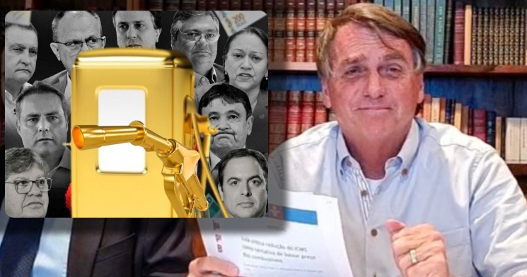 Presidente Bolsonaro: “Governadores do Nordeste entraram na Justiça para não diminuir preço do combustível”; veja vídeo