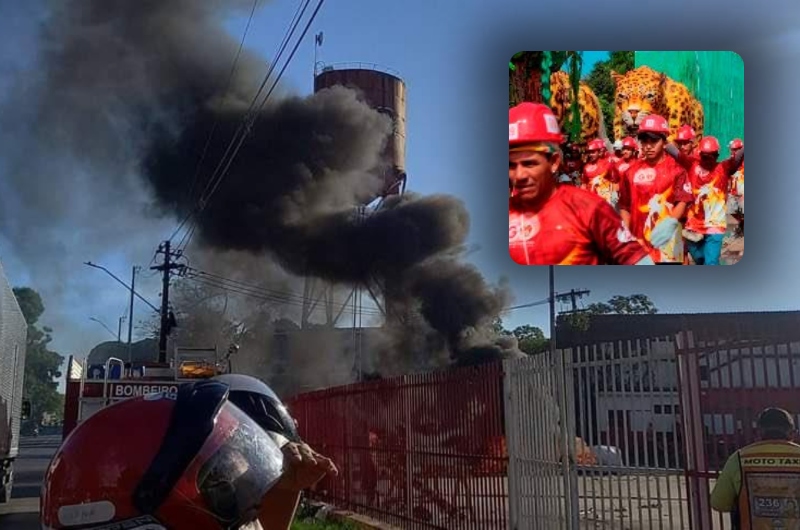 Crise no Garantido: alvos de ‘calote’, trabalhadores que dão vida às alegorias, tocam fogo em curral