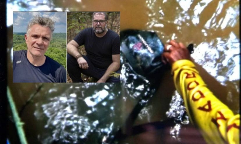 Bombeiros encontram mochila amarrada em árvore durante buscas pelo jornalista e indigenista no Amazonas