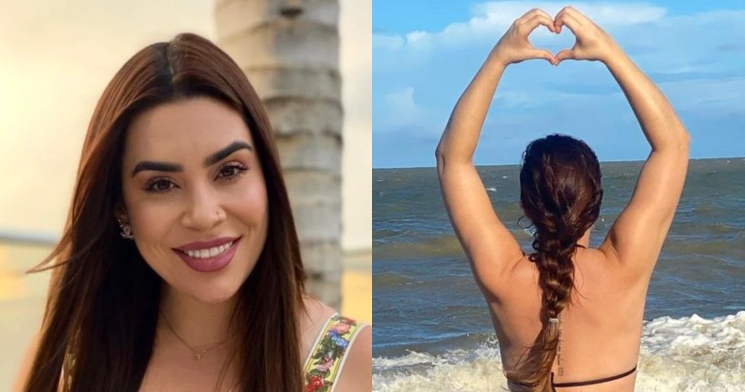 Naiara Azevedo usa peça ‘fininha’ e ostenta bumbum GG em dia de calor na praia; veja imagens