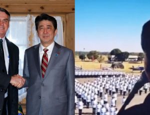 Presidente Bolsonaro pede toque de silêncio em memória ao ex-ministro japonês assassinado; veja vídeo