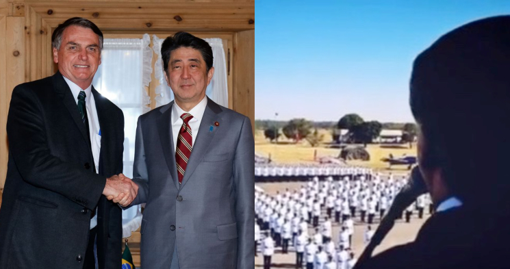 Presidente Bolsonaro pede toque de silêncio em memória ao ex-ministro japonês assassinado; veja vídeo