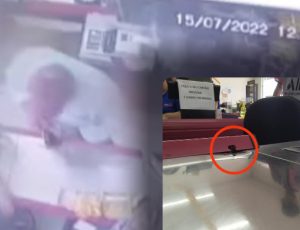 Bandido atira em caixa de supermercado mesmo após mulher entregar todo o dinheiro; veja video