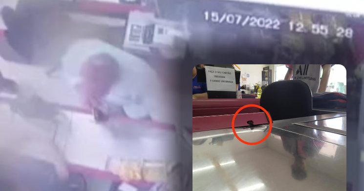 Bandido atira em caixa de supermercado mesmo após mulher entregar todo o dinheiro; veja video