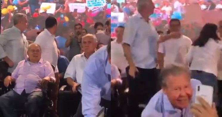 “Começando mal”: Chateado por quase ter sido excluído como vice, Humberto Michiles ‘dá as costas’ para Amazonino; veja vídeo