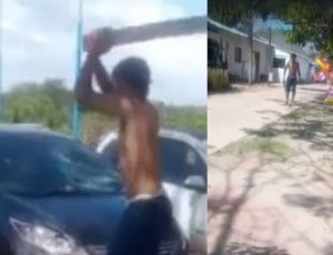 Homem tem ataque de fúria ao ver esposa "passando a marcha" dentro do carro de amante; veja vídeo