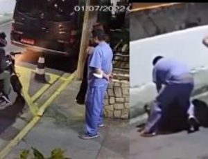 "Se lascou todinho": bandido apanha para casal após ser desarmado; veja vídeo