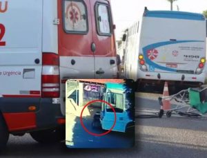 Motorista de ônibus não vê cadeirante atravessando e passa por cima; veja vídeo