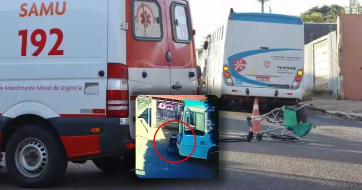 Motorista de ônibus não vê cadeirante atravessando e passa por cima; veja vídeo