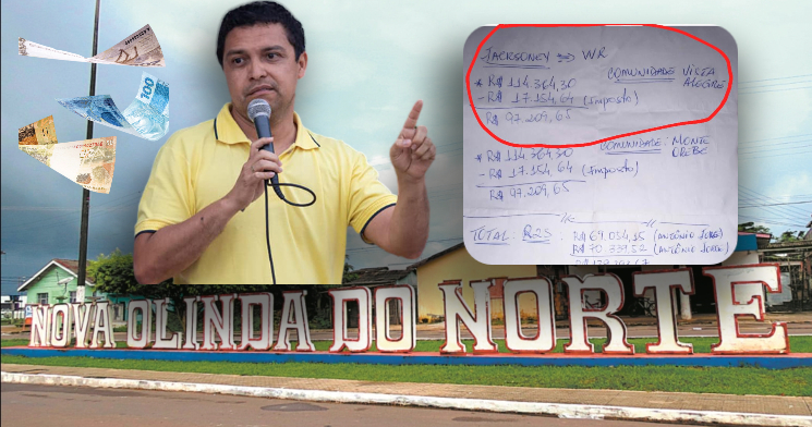 Prefeitura de Nova Olinda do Norte é alvo de acusações sobre desvio de verba pública e favorecimento de empresas laranjas