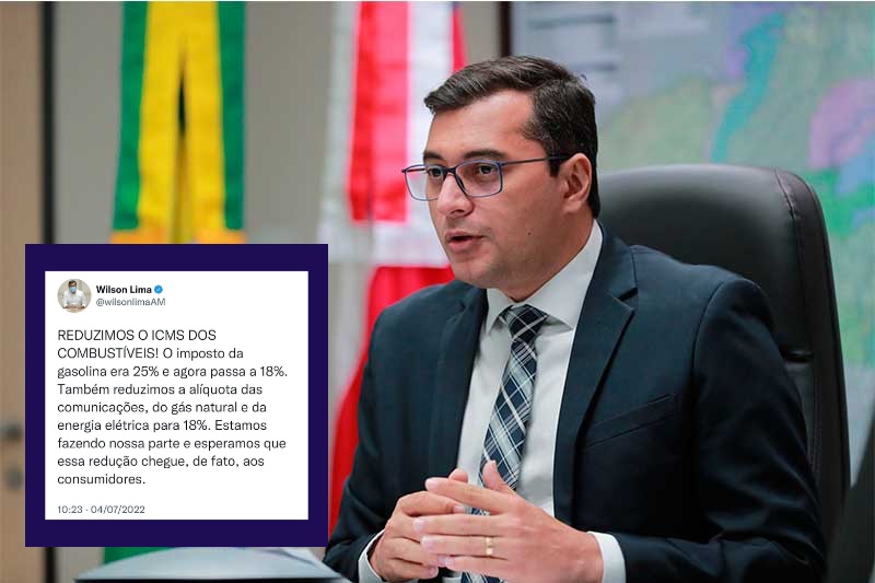 Urgente: governador Wilson Lima anuncia redução no valor da gasolina e energia elétrica no Amazonas