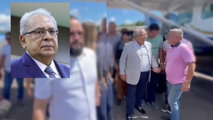 Exclusivo: debilitado, Amazonino Mendes apresenta dificuldade até para andar durante visita em Itacoatiara; veja vídeo
