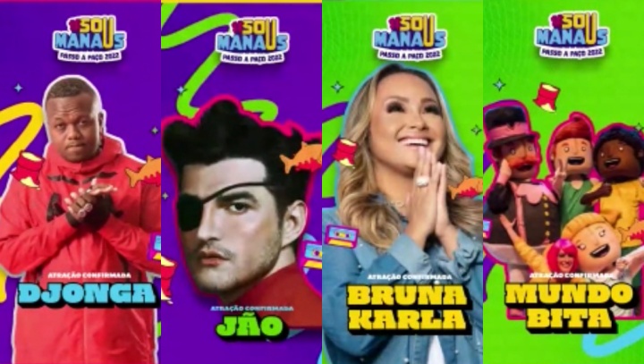 Jão, Djonga, Mundo Bita e Bruna Karla são confirmados no #SouManaus Passo a Paço 2022; confira line-up