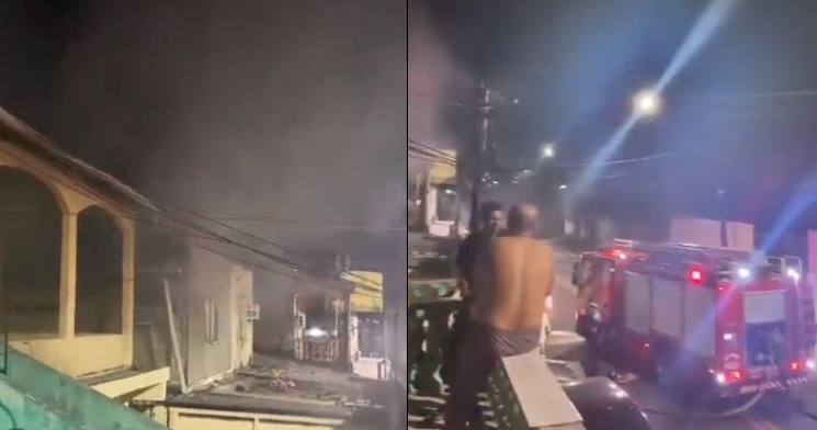 Incêndio atinge casas e causa desespero em moradores do bairro Petrópolis; veja vídeo