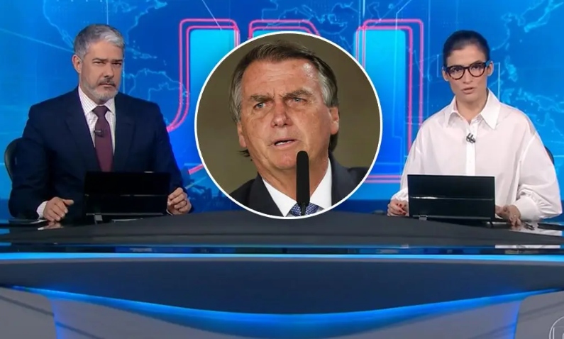 JN usa parcialidade esquerdista para atacar Bolsonaro durante entrevista e população reage: “Globo Lixo”