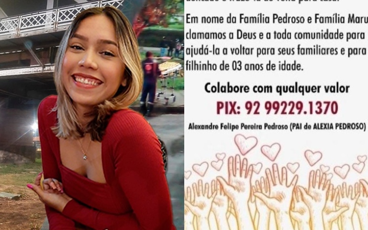 Caso Alexia: em estado grave, jovem empurrada de ponte pelo marido precisa de ajuda e família faz ‘vaquinha online’
