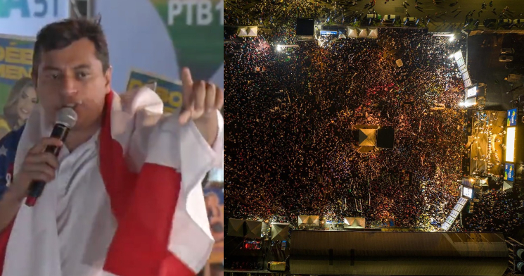 Wilson Lima caminha em meio ao povo após forte discurso em convenção lotada do União Brasil; veja vídeo
