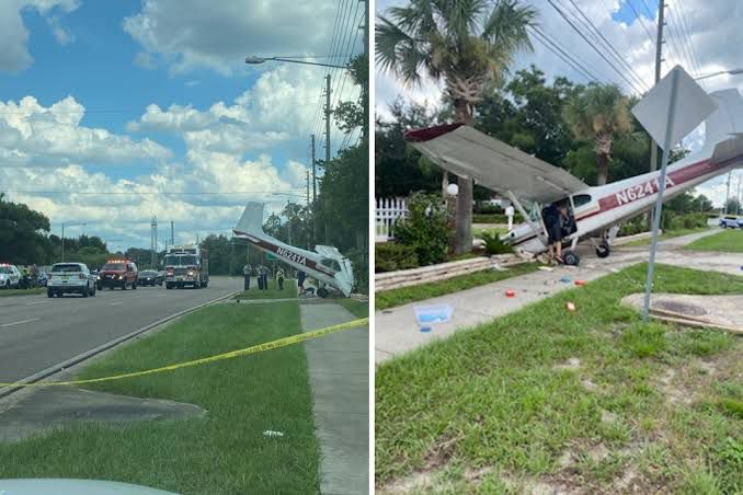 Avião tem pane elétrica e despenca no meio de avenida; veja vídeo