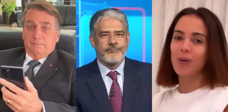 Bolsonaro classifica entrevista no JN como ‘pronunciamento de Bonner’ e ironiza Anitta