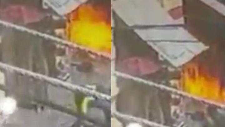 Veja momento que venezuelano ateia fogo em loteria no Centro de Manaus; veja vídeo