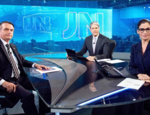 Jornal Nacional tenta recuperar audiência confirmando entrevista com o Presidente Bolsonaro na segunda-feira (22)
