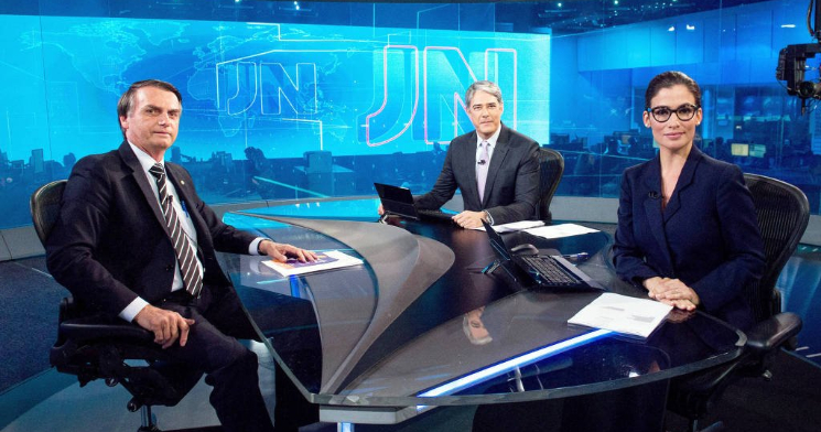 Jornal Nacional tenta recuperar audiência confirmando entrevista com o Presidente Bolsonaro na segunda-feira (22)