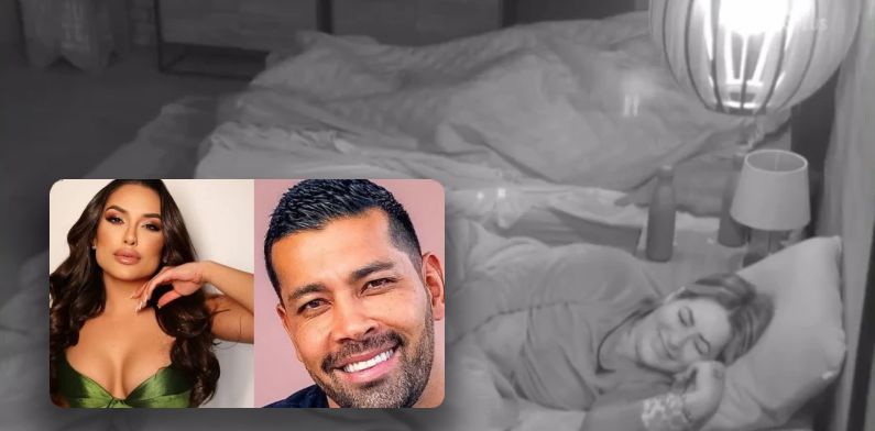 Ex-jogador André Santos sobe a temperatura no edredom com modelo em ‘A Fazenda’; “Não para, não para”