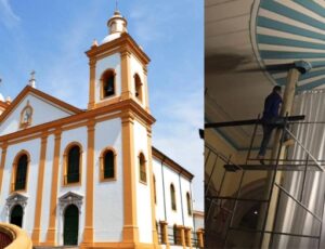 Com risco de desabamento, Igreja da Matriz é interditada em Manaus