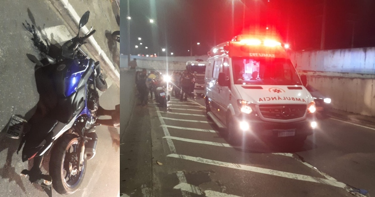 Urgente: Militar morre após sofrer acidente de moto no Viaduto do Coroado; veja vídeo