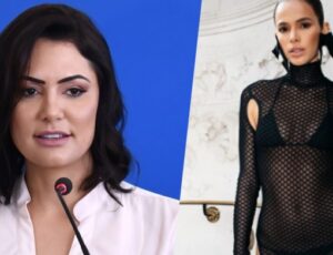Primeira-dama Michelle Bolsonaro critica roupa de Bruna Marquezine: “Feia e vulgar”