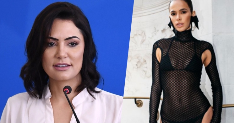 Primeira-dama Michelle Bolsonaro critica roupa de Bruna Marquezine: “Feia e vulgar”