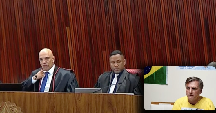 Alexandre Moraes faz sinal de ‘degola’ durante voto de ministra a favor de lives de Bolsonaro; veja vídeo