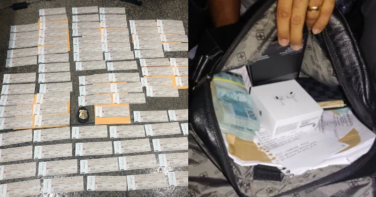 No aeroporto de Coari, PF apreende 87 cheques destinados à campanha eleitoral no dias das votações