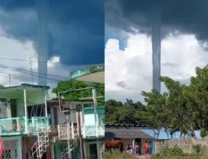 Tromba d'água é filmada por autoridades em cidade de Cuba: "assustador", diz morador