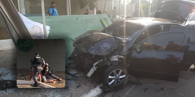 Assaltante metido a ‘piloto de fuga’ causa acidente e acaba preso pela Rocam; veja imagens