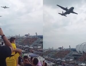 Desfile Militar em Manaus é marcado por sobrevoo 'rasante' de aviões no Sambódromo; veja vídeo
