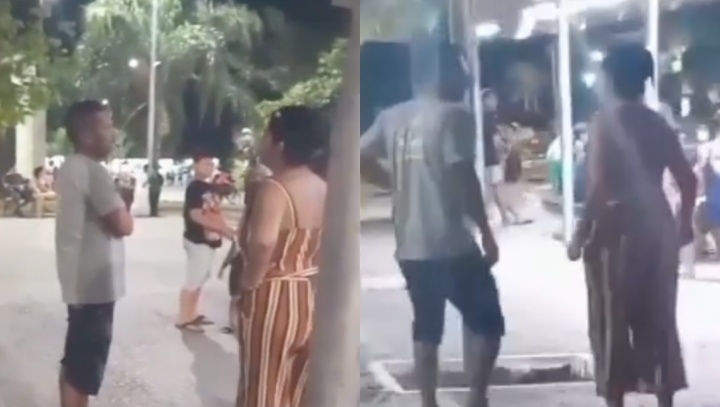 Só na bicuda: mulher flagra marido passeando com novinha na Ponta Negra e faz barraco; veja vídeo